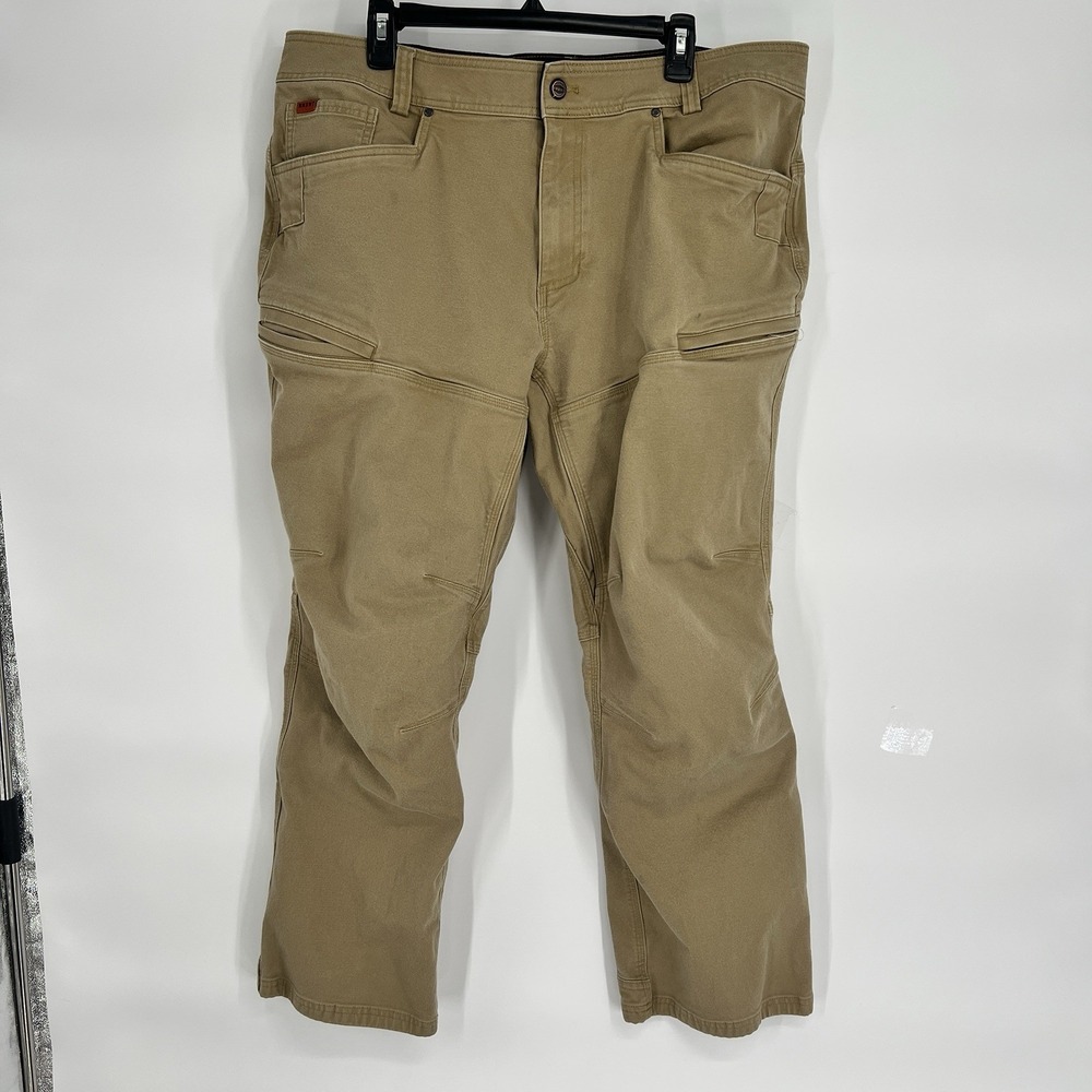 Brunt Pants Mens 40x28 Torra Work Canvas Utility Stretch Tan (Tag Size 40x32)